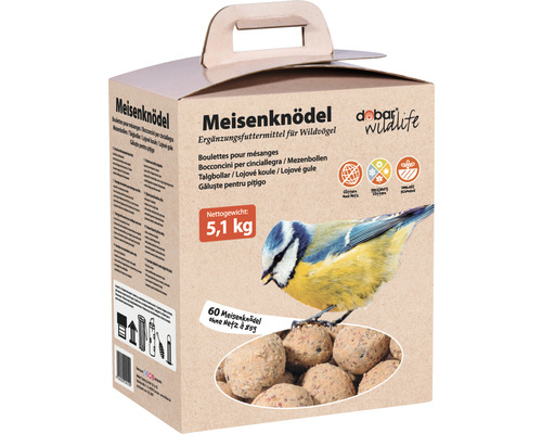 Lojové gule pre sýkorky v krabici, doplnkové krmivo pre voľne žijúce vtáky