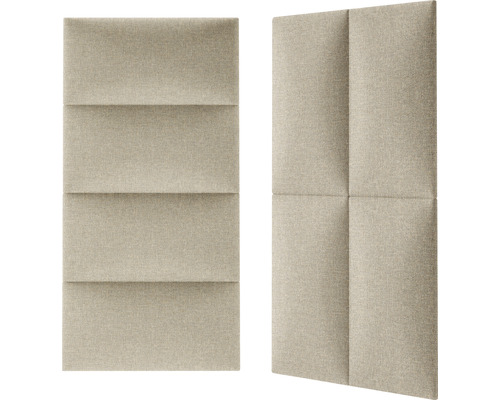 Dva zvukové absorbéry z látky s geometrickým vzorom