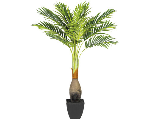 Umelá palma Kencie Howea 100 cm v čiernom plastovom kvetináči 14x14 cm