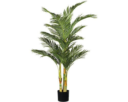 Umelá palma areka Dypsis lutescens 150 cm v čiernom plastovom kvetináči so zeminou 17 x 14,5 cm