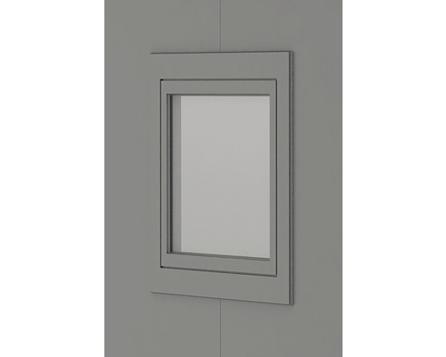 Výklopné otočné okno pre domčeky Biohort CasaNova 83x65 cm pravé sivý kremeň metalický