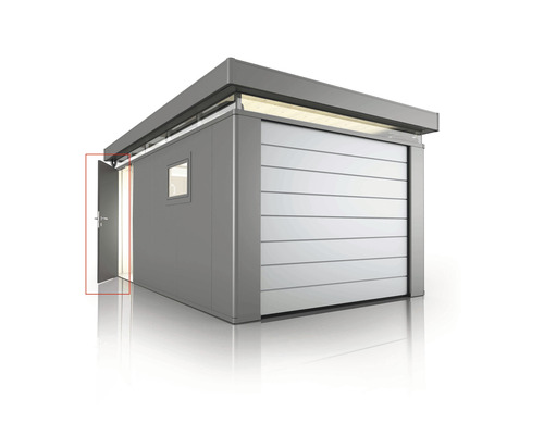Prídavné dvere pre záhradné domčeky Biohort CasaNova 95x200 cm ľavé sivý kremeň metalický