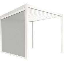 Pergola s bočnou slnečnou clonou pre záhradu alebo terasu