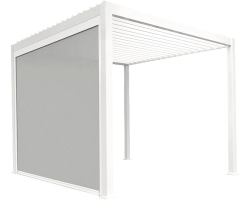 Pergola s bočnou slnečnou clonou pre záhradu alebo terasu