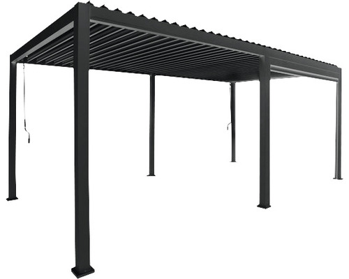 Voľne stojaca čierna pergola do záhrady