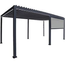 Pergola s lamelovou strechou a ochranou súkromia