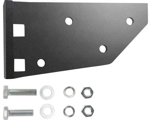 Kovový držiak so skrutkami, maticami a podložkami