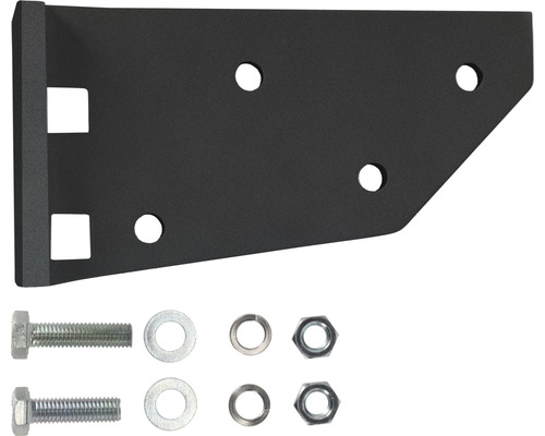 Čierna montážna doska so skrutkami a maticami