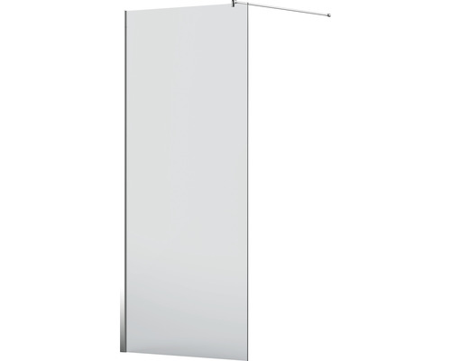 Sklenená sprchová stena so stabilizačnou tyčou