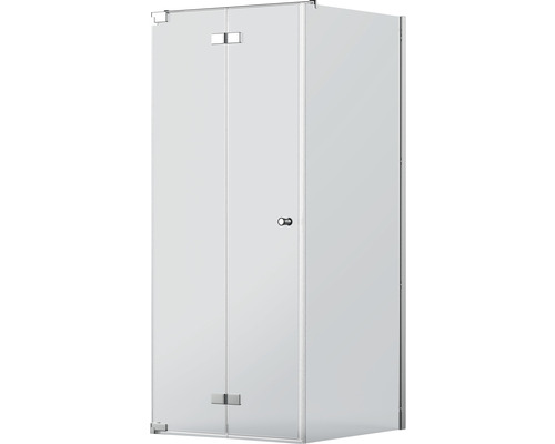 Rohová sprcha s dvomi sklenenými dverami