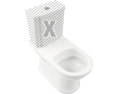 Villeroy & Boch WC s hlbokým splachovaním pre kombinované WC Hommage biele stojace s povrchovou úpravou 666210R1