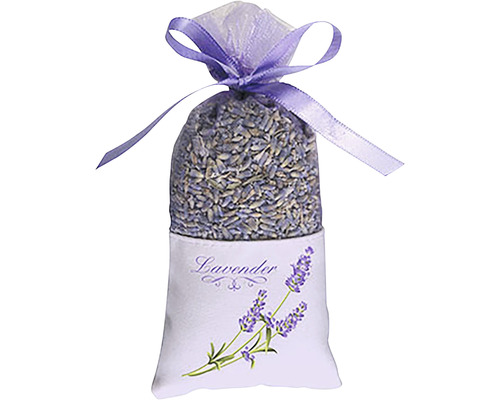 Levanduľové vrecúško s kvetmi levandule a stuhou