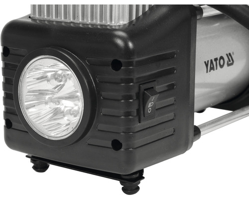 Logo Yato na vzduchovom kompresore so svietidlom