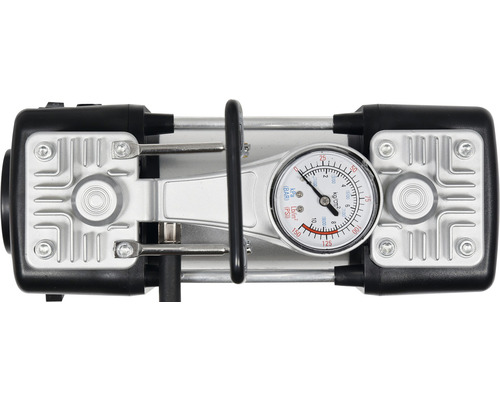 Dvojpiestový kompresor s manometrom na meranie tlaku