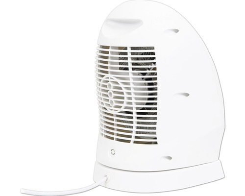 Biely elektrický ohrievač s mriežkou