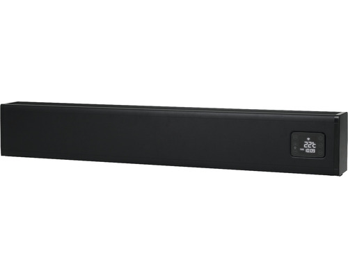 Čierny radiátor s digitálnym displejom