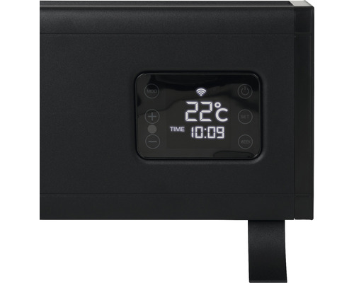 Digitálny displej vykurovacieho zariadenia s ukazovateľom teploty a času