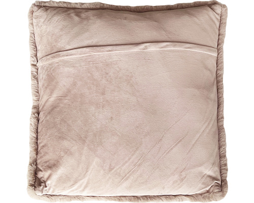 Štvorcový vankúš s lemom z umelej kožušiny