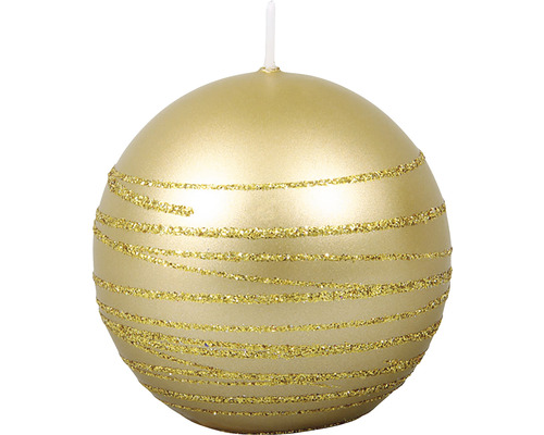 Guľatá sviečka s ozdobnými pruhmi