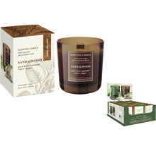 Vonná sviečka Santalové drevo s dreveným knôtom a sójovým voskom, 150 gramov