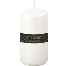 Biela valcová sviečka s potlačou Glamour Exclusive Candles