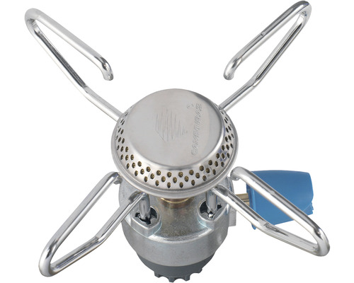 Kempingový plynový varič so štvornohým držiakom hrnca