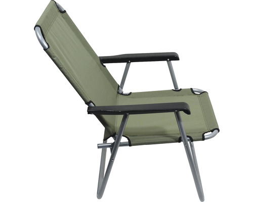 Kempingová stolička s opierkami a hliníkovým rámom