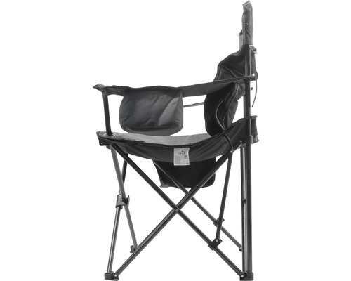 Kempingová stolička s operadlom a držiakom nápojov