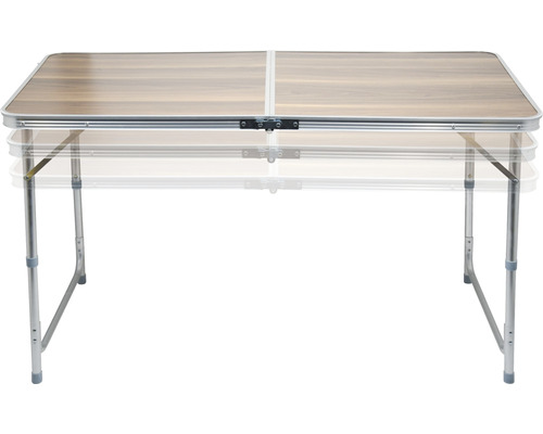 Skladací stôl s nastaviteľnými nohami