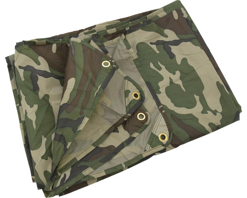 Plachta s maskovacím vzorom a okami