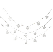 Svetelná reťaz s motívmi srdca, hviezdy a vianočného stromčeka