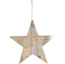 Drevená hviezda ako dekorácia na zavesenie