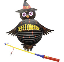 Halloweenska lampáš sovy s lampášovou tyčou