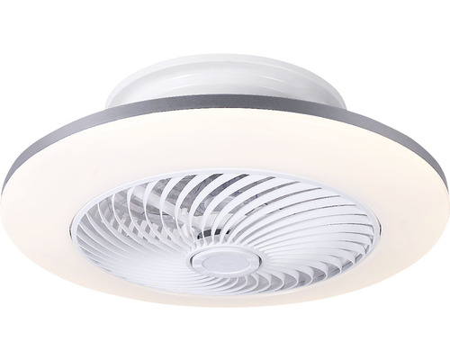 Stropný ventilátor Globo Gibli Ø55 cm biely/sivý s LED osvetlením a diaľkovým ovládaním