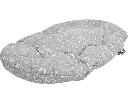 Oválna psia posteľ so vzorom psa