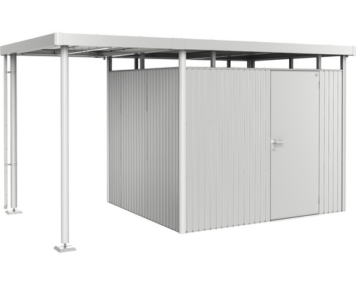 Prístrešok pre záhradný domček Biohort HighLine 3 vel. S 150x235 cm strieborný metalický