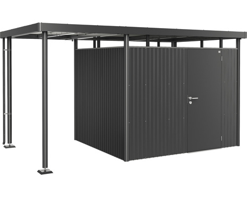 Prístrešok pre záhradný domček Biohort HighLine 3 vel. S 150x235 cm tmavo sivý metalický-0