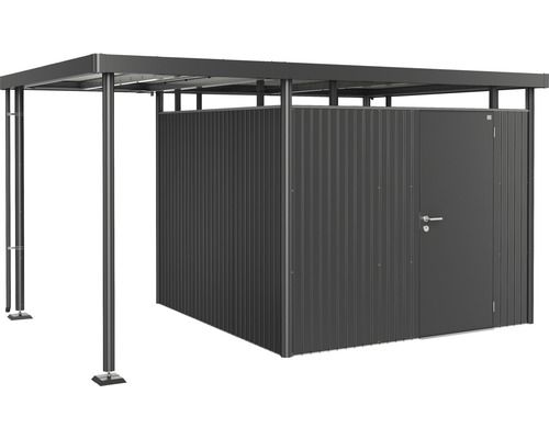 Prístrešok pre záhradný domček Biohort HighLine 4 vel. S 150x275 cm tmavo sivý metalický