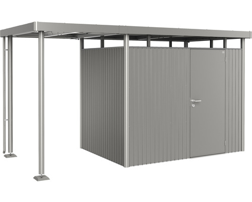 Prístrešok pre záhradný domček Biohort HighLine 2 vel. S 150x195 cm sivý kremeň metalický