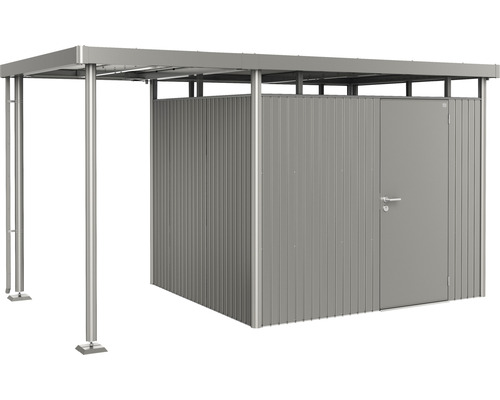 Prístrešok pre záhradný domček Biohort HighLine 3 vel. S 150x235 cm sivý kremeň metalický