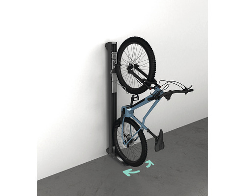 Otočná nástenná montáž držiaku na bicykel Bikelift pre záhradný domček Biohort AvantGarde / Europa / HighLine / Panorama / Neo