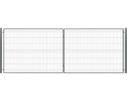 Brána POLBRAM 3D 400 x 150 cm dvojkrídlová 7016 antracitová šedá