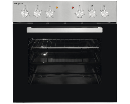 Vstavaná rúra Exquisit s otočnými voličmi a otvorenými dvierkami rúry