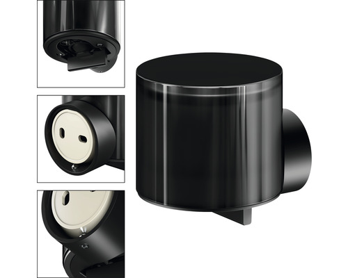 Vonkajšia zásuvka do záhrady v okrúhlom dizajne