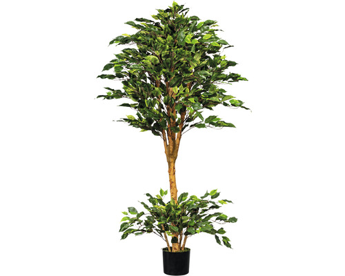 Umelý fikus malolistý Ficus benjamina 1482 listov 150 cm prírodný kmeň UV odolný v plastovom kvetináči