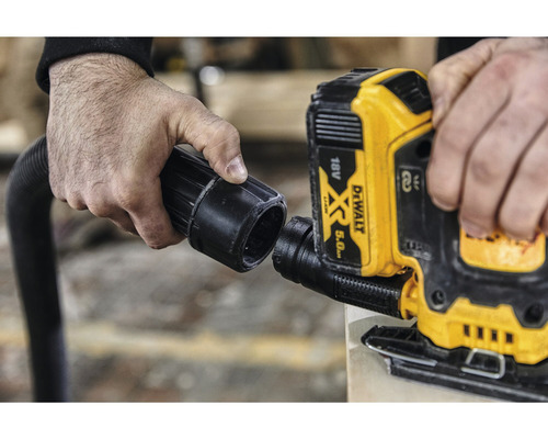 Pripojenie vysávača k brúske DeWalt