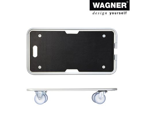 Nábytkové kolieska Wagner s kolieskami, pohľady zhora a zboku
