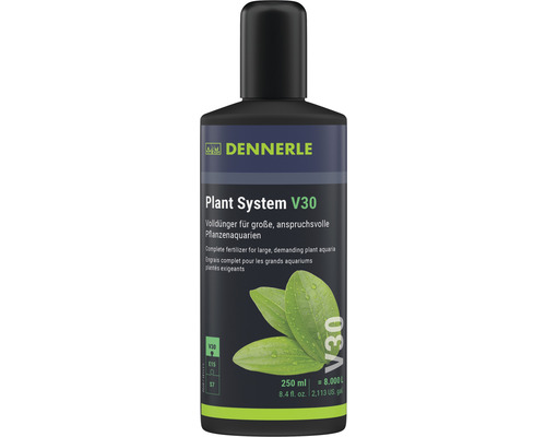Hnojivo pre akváriové rastliny tekuté Dennerle Plant System V30, 250 ml Tekuté hnojivo Dennerle Plant System V30 v 250 ml fľaši