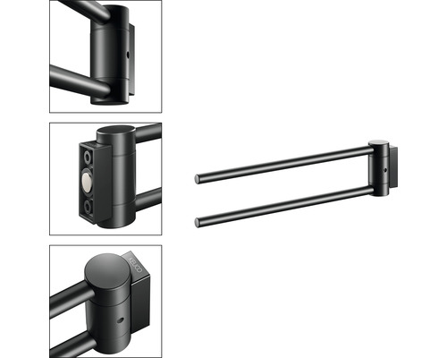 Keuco nástenný držiak na uteráky s dvomi ramenami