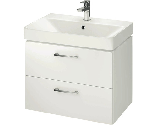 Kúpeľňová skrinka s umývadlom Cersanit Lara Mille biela 59,4 x 46 x 37,5 cm